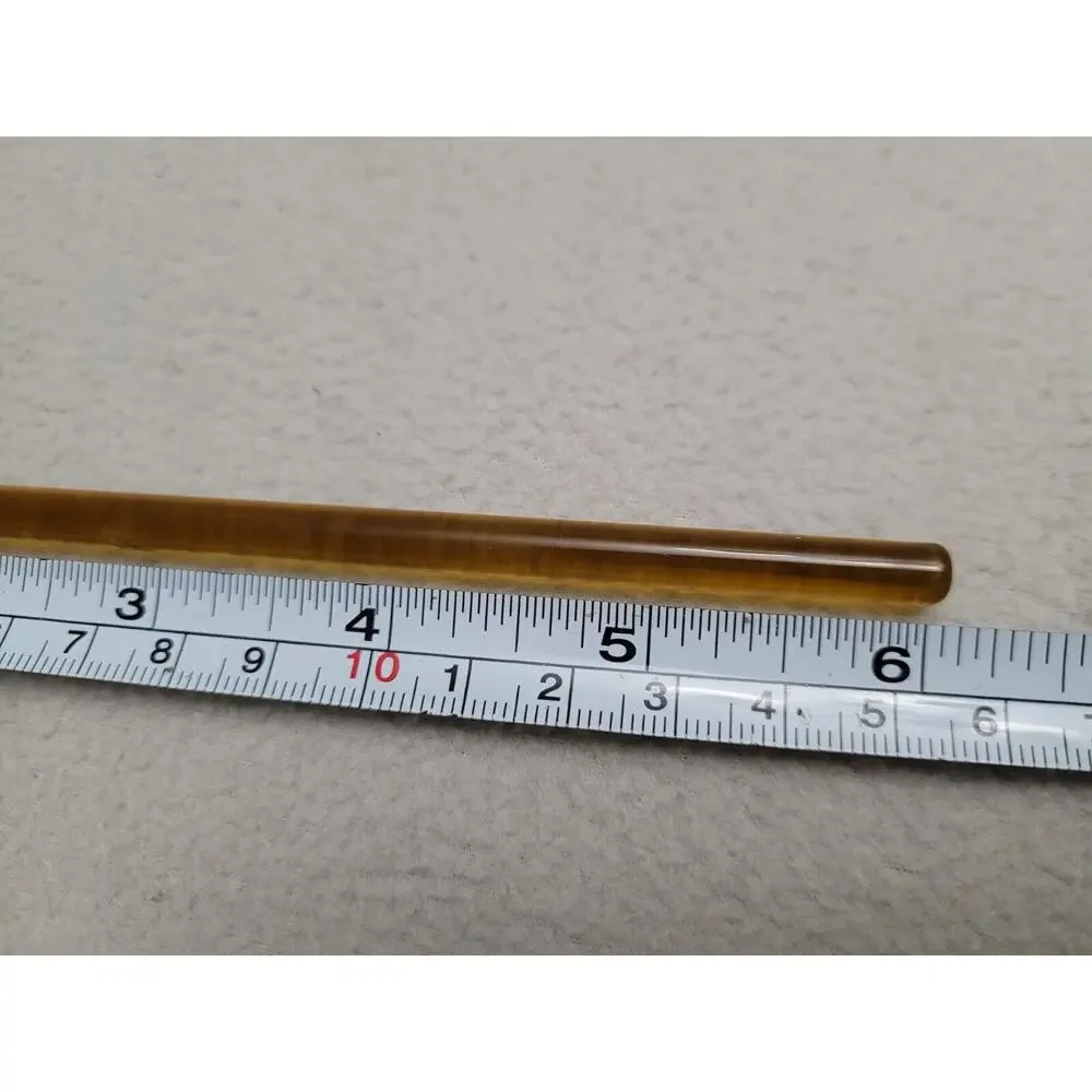 Golden Yellow Vintage Blown Glass Swizzle Sticks Barware Cocktail Stirrers